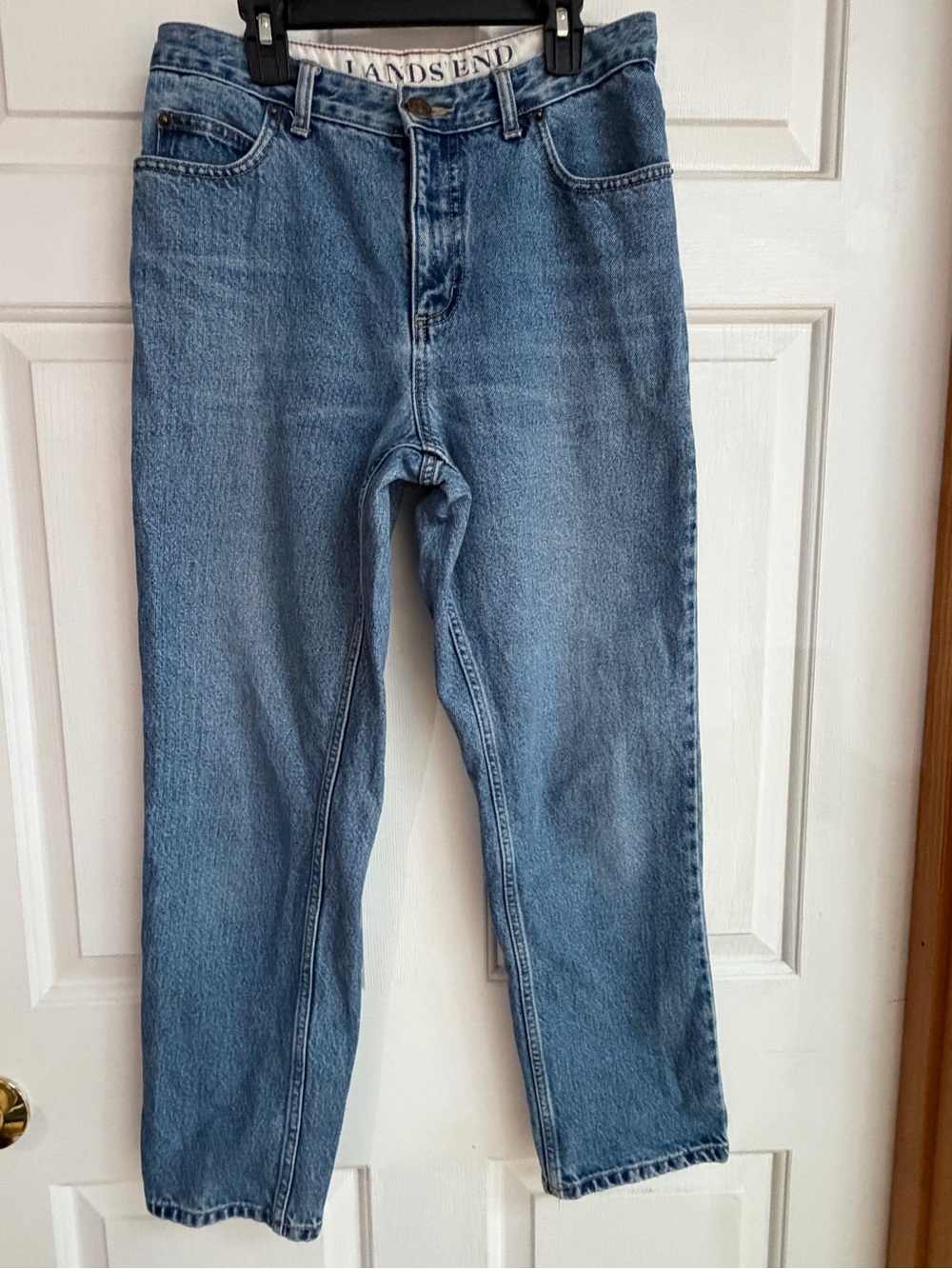 Lands' End Women's Light Blue Straight-Leg Jeans
